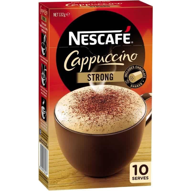Nescafe Cappuccino Sachets Strong 10pk