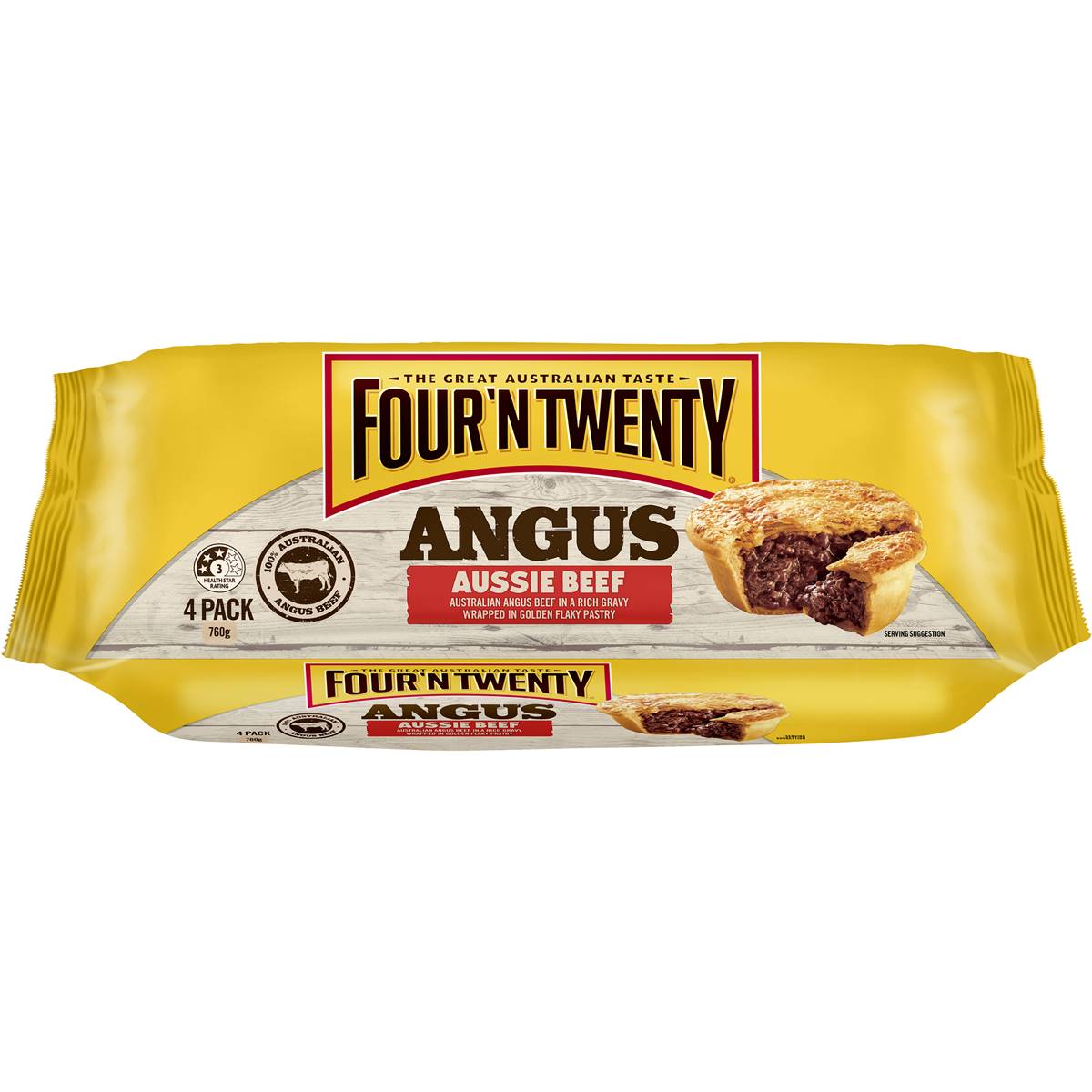 Four'n Twenty Angus Aussie Beef Pies 4 Pack