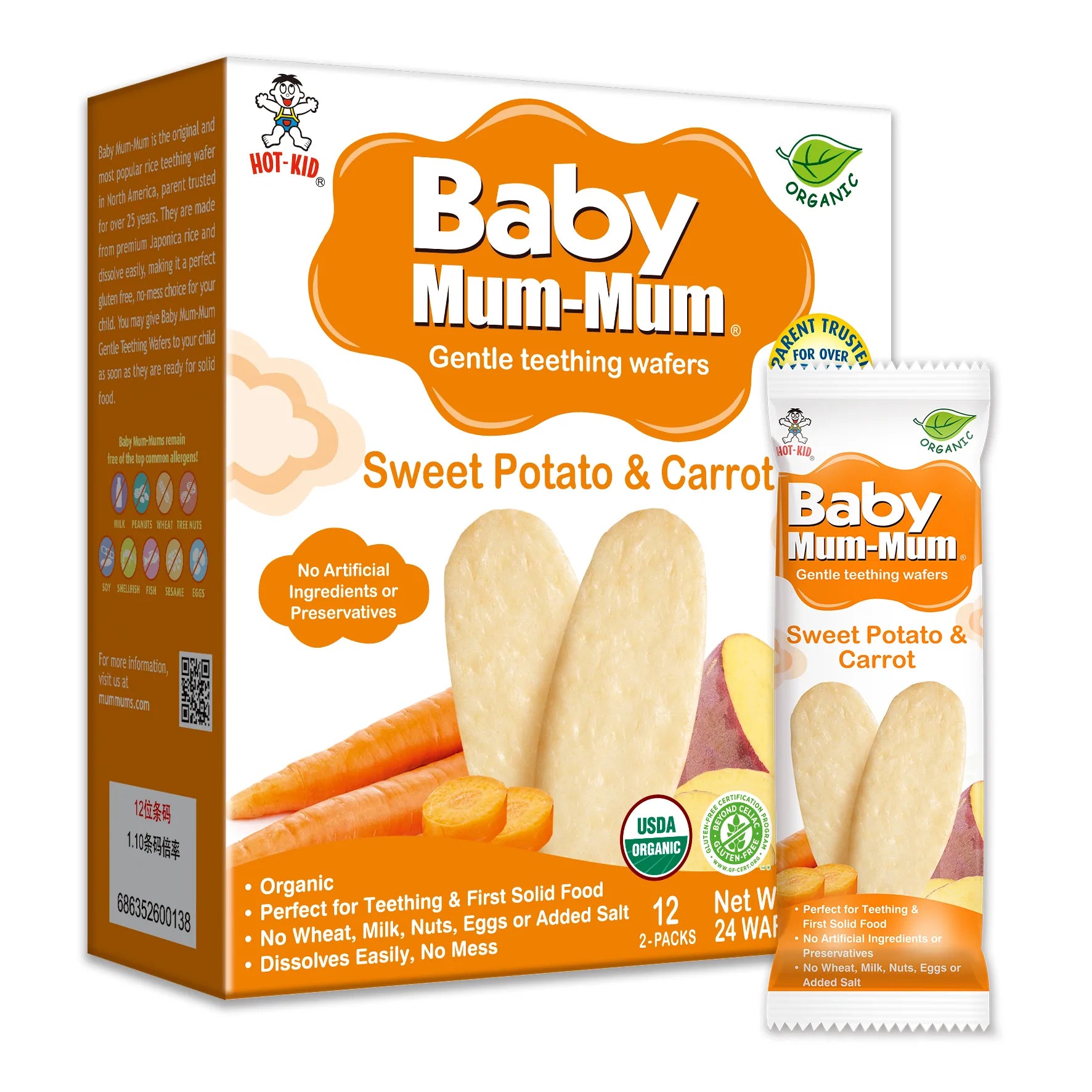 Baby Mum Mum Rice Rusks Sweet Potato & Carrot 50g