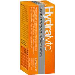 Hydralyte Effervescent Tablets Orange 10 Pack