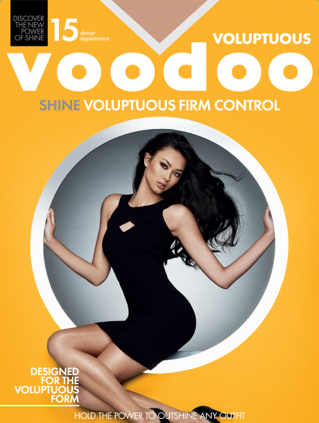 Voodoo Voluptuous Shine Stockings-Jabou-Size 2
