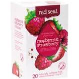 Red Seal Raspberry & Strawberry Tea Bags Caffeine Free 20pk