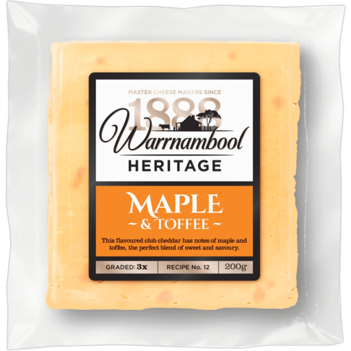 Warrnambool Heritage Maple & Toffee Cheese 200g