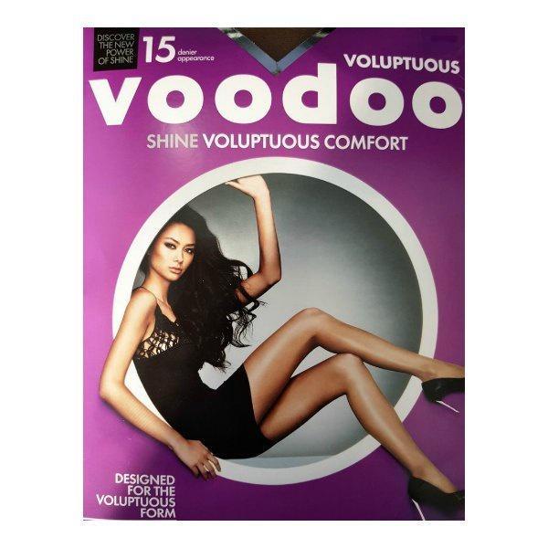 Voodoo Voluptuous Shine Stockings-Blk Magic-Size 1