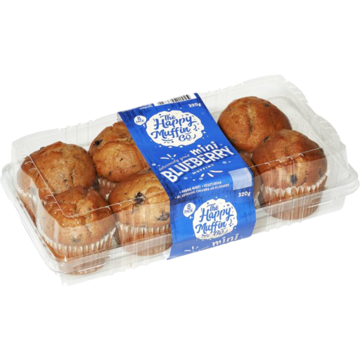 Happy Muffin Co Mini Blueberry Muffins 8pk