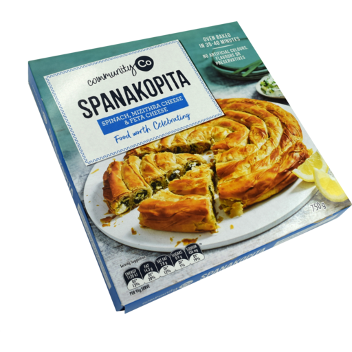 Community Co Spanakopita Spinach, Mizithra Cheese & Fetta 750g