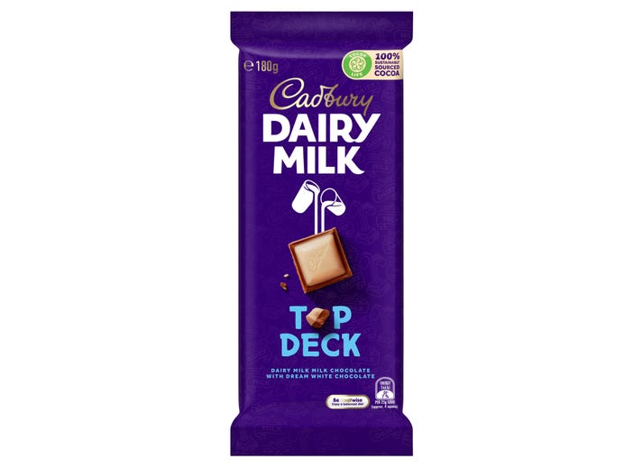 Cadbury Top Deck Chocolate Block 180g
