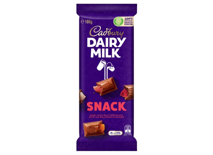 Cadbury Dairy Milk Chocolate Snack 180g