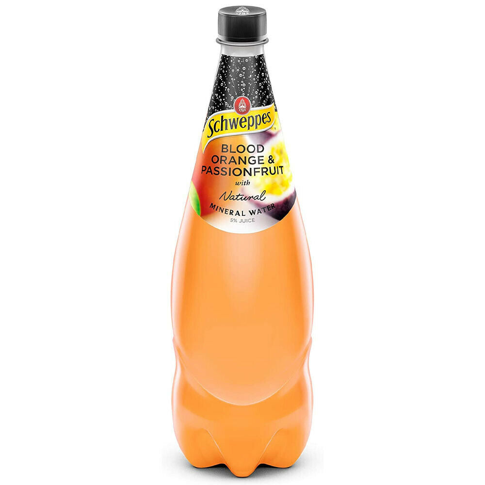 Schweppes Blood Orange & Passion Mineral Water 1.1L
